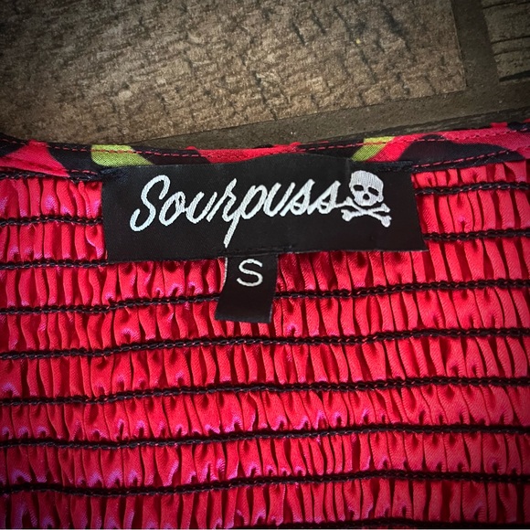 Sourpuss red leopard print dress S - Picture 9 of 10